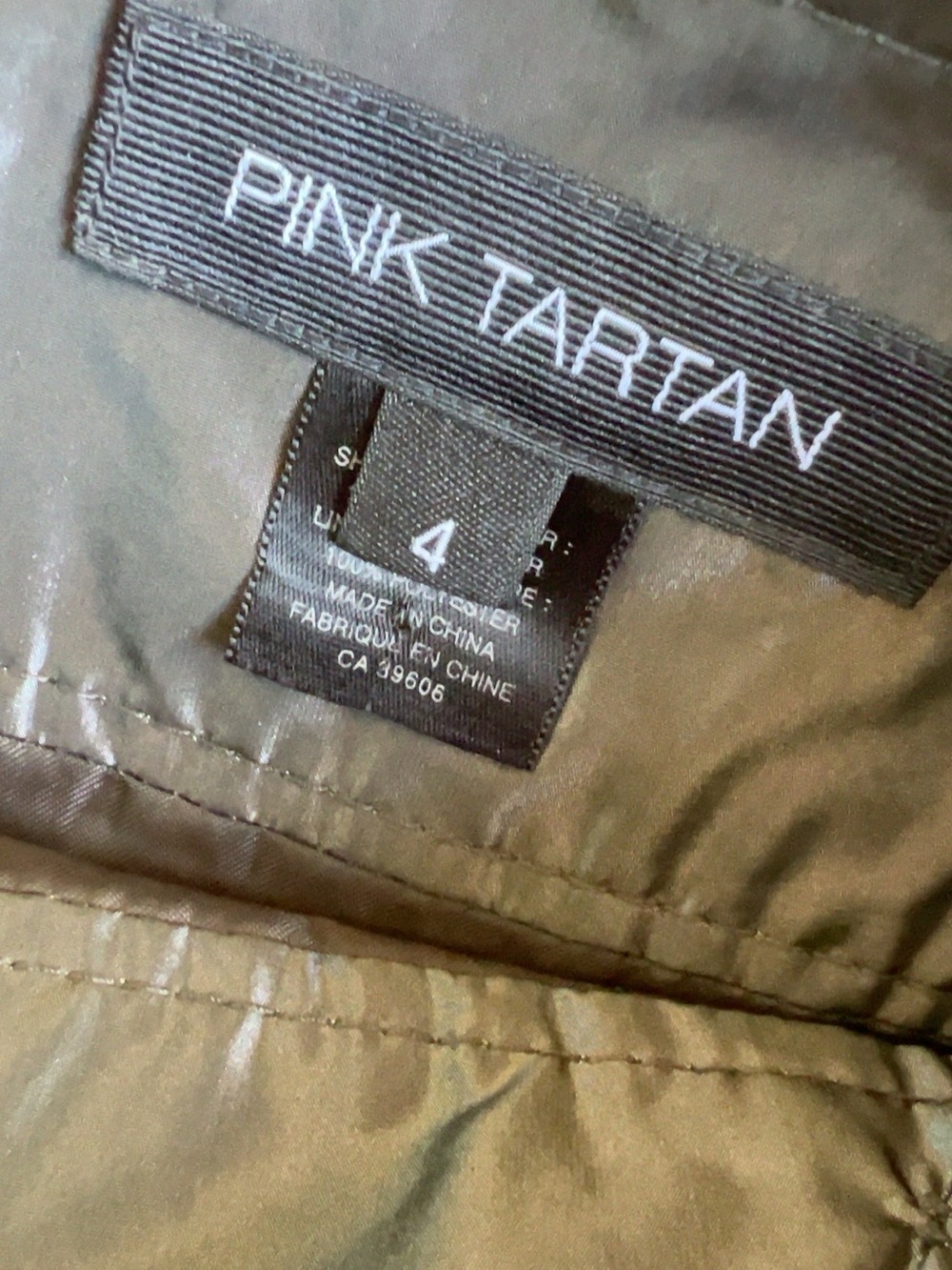 PINK TARTAN Metallic Gray A-Line Mini Skirt Pleated Button Waist Size 4 - Picture 5 of 6